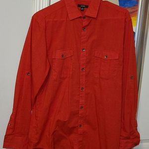 Alfani Red Button Up